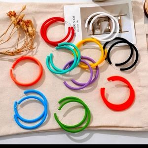 Orange Hoop Earrings